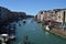 Shot Of The Grand Canal With Steamers, Gondolas And Boats Sailing In Venice. Travel, Holidays, Architecture. March 27, 2015.