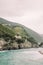 Shot of hilly seashore scenery in Monterosso al Mare, Cinque Terre, Italy