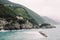 Shot of hilly seashore scenery in Monterosso al Mare, Cinque Terre, Italy
