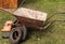 A shot of inner tubes and tires in a wheelbarrow