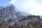 Shot of Mount Resegone on a foggy day, Lecco, Italy