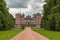 Shot over driveway of Drumlanrig Castle, Dumfriesshire, Scotland