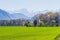 Shot of a RhÃ´ne Valley,   Les Dents du Midi mountain, Chessel, Aigle, Chablais, Switzerland