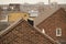 Shot of roofs of residential buildings