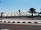 A shot of The Royal Library of Alexandria taken from the Corniche of Alexandria