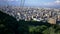 Shot of sapporro city from a cable car going up mountain moiwa, hokkaido, japan