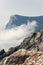 A shot of the smoke covering the Mountain in Crimea