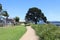 Shot of the south coast of Green Well Point in Australia with beautiful buildings