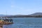 Shot of the south coast of Green Well Point in Australia with beautiful ships under the blue sky