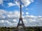 Shot of the Tour Eiffel and Champs de Mars in Paris