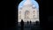 Shot of tourists at Taj Mahal, Agra, Uttar Pradesh, India