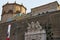 Shot of the Vatican museum with the yard and sky in the background