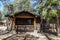 Shot of a wooden cottage in nature in Grand Canyon, USA