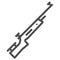 Shotgun for biathlon line icon, Winter sport concept, firearm sign on white background, Rifle shoot icon in outline