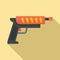 Shotgun blaster icon, flat style