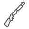 Shotgun line icon, weapon and military, automatic rifle sign, vector graphics, a linear pattern on a white background.
