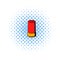 Shotgun shell icon, comics style