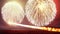 Shots and explosions of colorful fireworks in the night sky. A short video of colorful New Year\'s fire