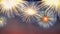 Shots and explosions of colorful fireworks in the night sky . A short video of colorful New Year\'s fire