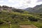 Shots of vineyards below a village