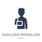 shoulder immobilizer icon. Trendy flat vector shoulder immobilizer icon on white background from General collection