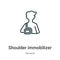 Shoulder immobilizer outline vector icon. Thin line black shoulder immobilizer icon, flat vector simple element illustration from