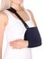 Shoulder Joint Brace. Bandage on the shoulder joint (scarf) with additional fixation. Deso Handwrap