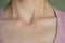 Shoulder neck throat body close-up girl, upper body of a young girl