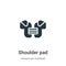 Shoulder pad vector icon on white background. Flat vector shoulder pad icon symbol sign from modern american football collection
