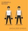 Shoulder Shrug Dumbbell Moves Manga Gym Set Illustration