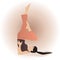 shoulder stand pose. Vector illustration decorative design