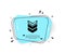 Shoulder strap icon. Army reward sign. Best rank. Vector