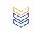Shoulder strap line icon. Army reward sign. Best rank. Vector