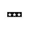 shoulder straps three stars icon. Element of military for mobile concept and web apps. Detailed shoulder straps three stars icon