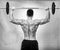 Shoulder workout with barbell