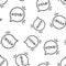 Shout speech bubble icon seamless pattern background. Complain vector illustration on white isolated background. Angry emotion