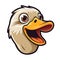 Shouting Duck Face Sticker On Isolated Tansparent Background, Png, Logo. Generative AI