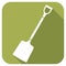 Shovel flat icon vector illustration