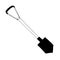 Shovel. Garden, building tool on a white surface. Isolated. Icon symbol