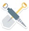 Shovel and Gimlet Isolated Vector Icon for Construction