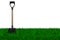 Shovel on grass. garden tool