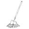 Shovel with the ground. Vector illustration of a shovel with a wooden handle. Hand drawn shovel