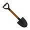 Shovel icon isolated on white background. Work tool for outdoor activities, digging, gardening. Construction equipment