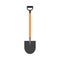 Shovel outdoor road clean symbol vector icon. Agricultural sign industry spade dig tool flat equipment