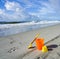 A Shovel and Pail on the Beach