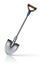 Shovel tool for gardening work on white