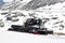 Shoveling snow, Molltaler Glacier, Austria