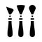 Shovels pottery tools glyph icon vector illustration