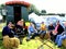 Show farmers relaxing at Moorgreen show.