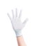 Show Hands five finger with cotton gloves